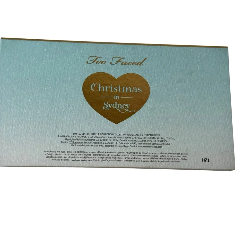 Too Faced Christmas In Sydney Face Eyeshadow Blush Palette Holiday Edition 2021